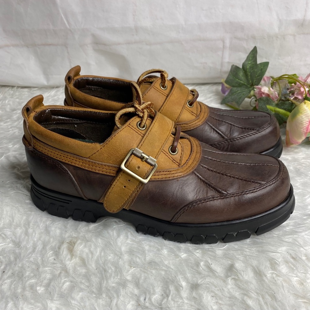 Bass leather steel- toe woman shoes size 8M